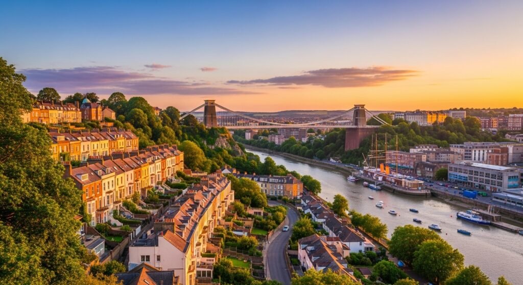 Scenic view of river and bridge