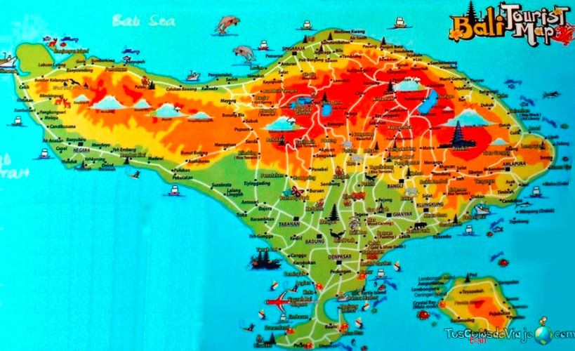 Mapa de Bali