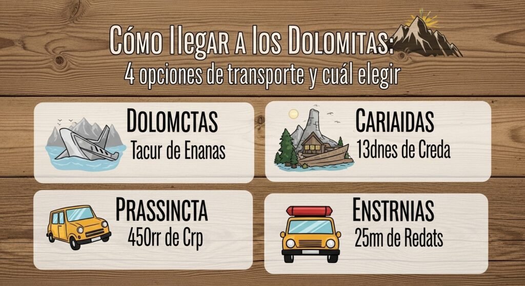 Cómo ir a las Dolomitas: 4 opciones de transporte y cuál elegir